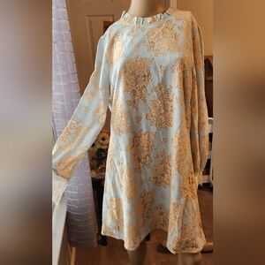 Floral Lace Overlay Dress